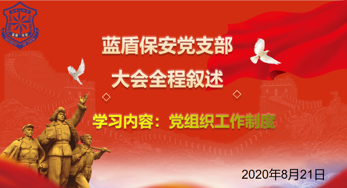 2020年8月支部大会-党组织工作制度学习